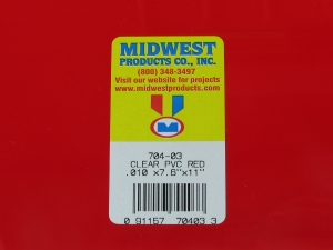 704-03 CLEAR RED PVC .010 (0.25mm) 